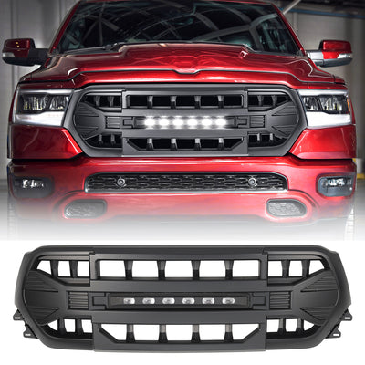 AMERICAN MODIFIED Armor Grille w/Off Road Lights for 19-24 Dodge Ram 1500 (Used)