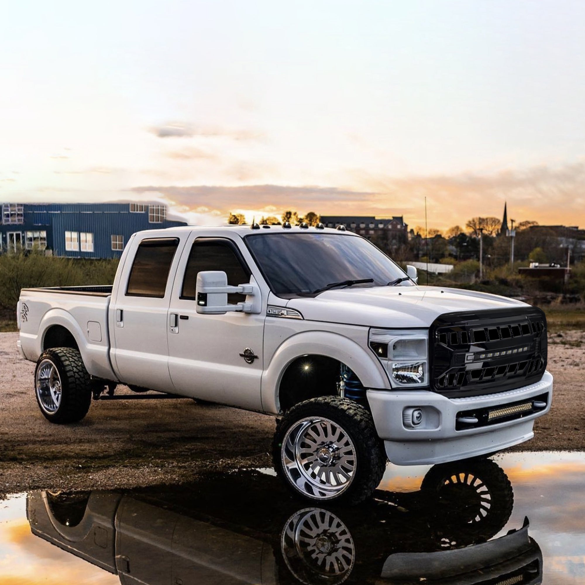 AMERICAN MODIFIED Armor Grille for '11-'16 Ford F250 w/Off Road Lights(Open Box) - VMInnovations