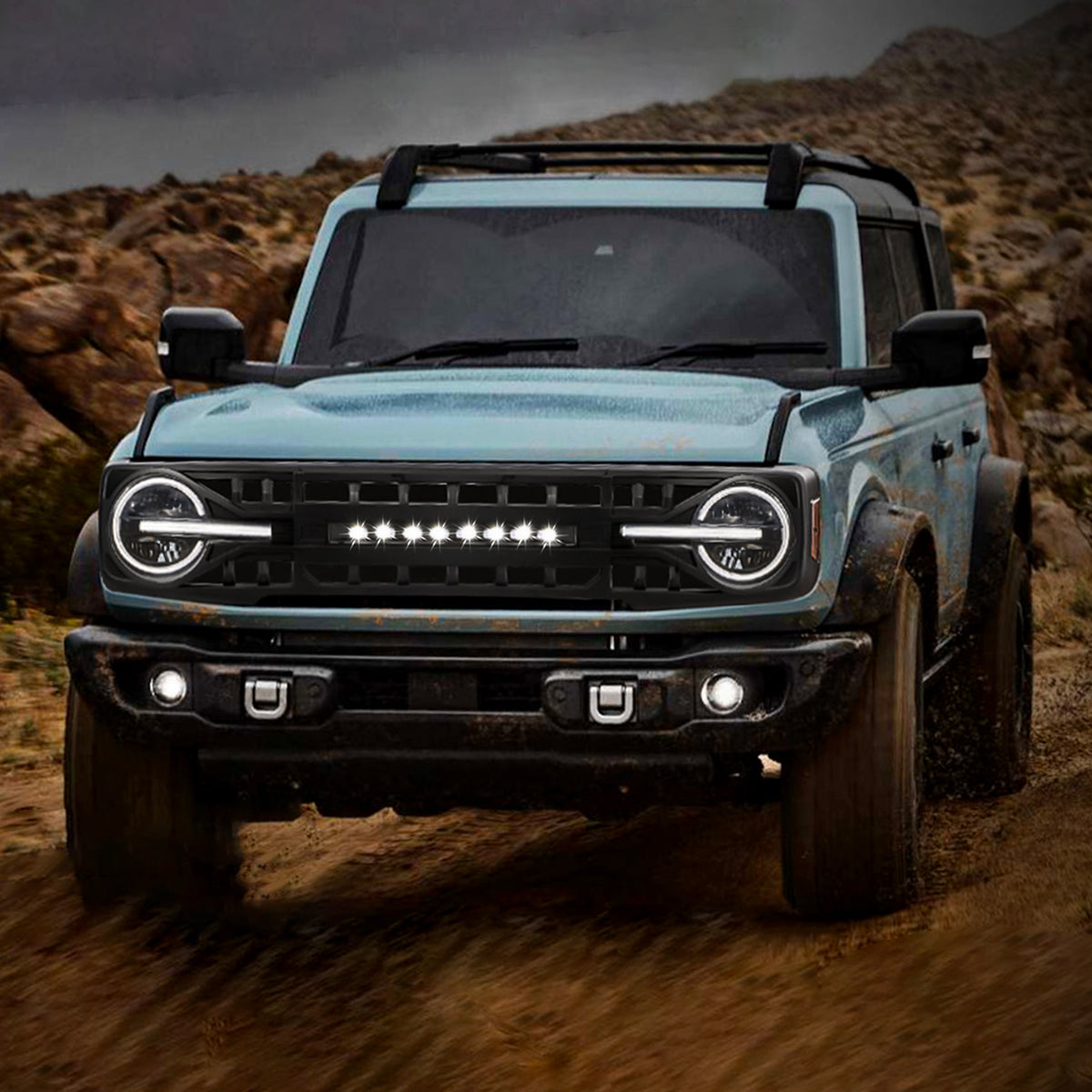 AMERICAN MODIFIED Armor Grille for 2021-2024 Ford Bronco with Off-Road Lights