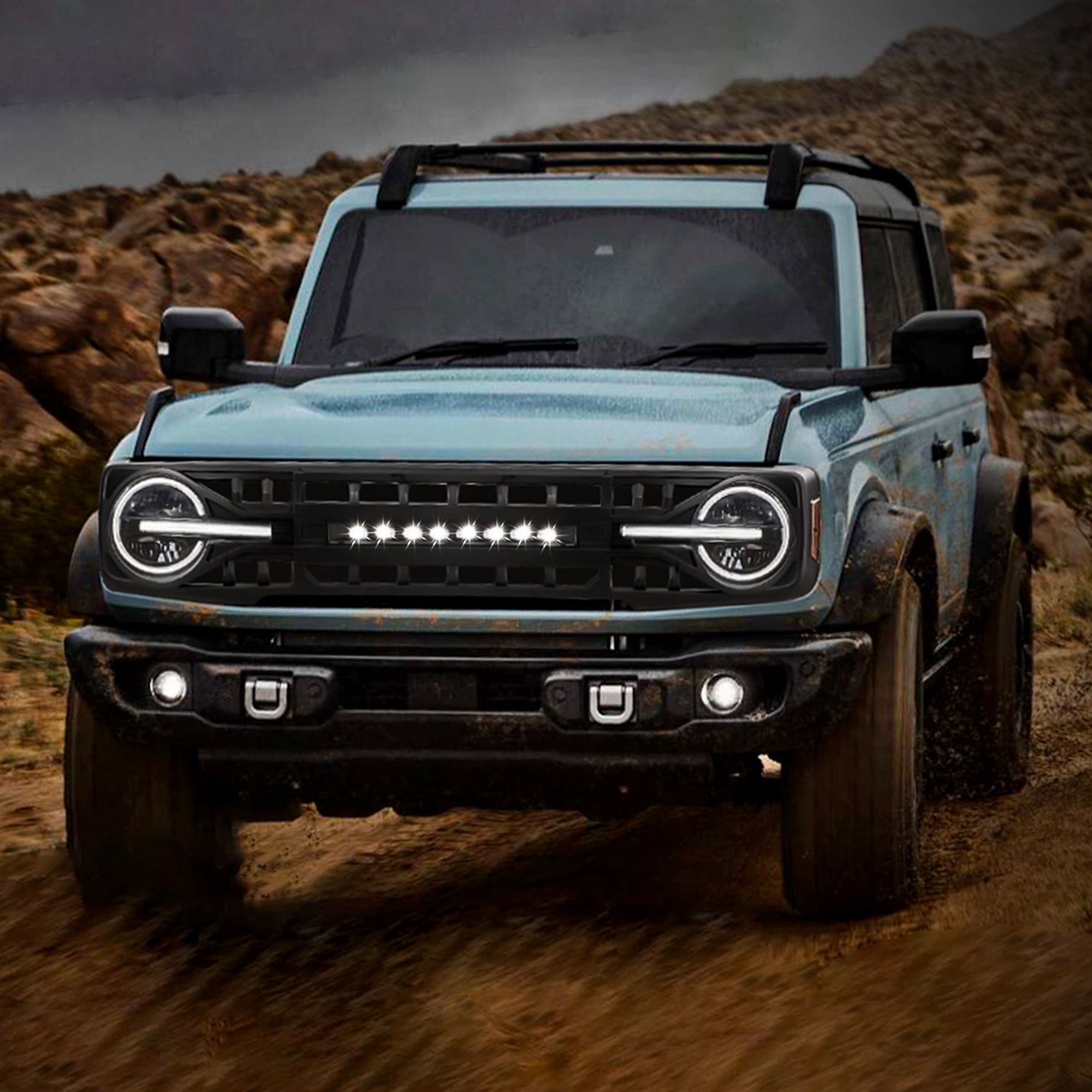 AMERICAN MODIFIED Armor Grille for 2021-2024 Ford Bronco with Off-Road Lights