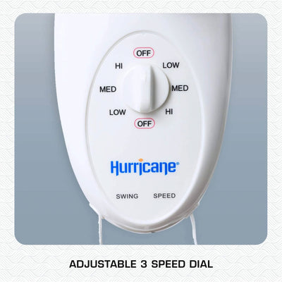 Hurricane Supreme 18 Inch 90 Degree Oscillating 3 Speed Wall Fan, White (2 Pack)