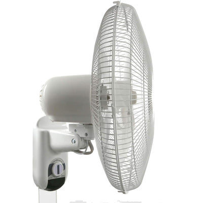 Hurricane Classic 16 Inch 90 Degree Oscillating 3 Speed Wall Fan, White (2 Pack)