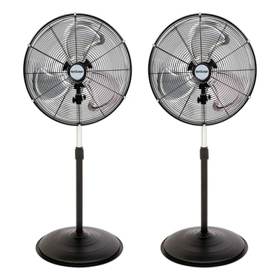 Hurricane Pro Series 20” High Velocity Oscillating Pedestal Stand Fan, 2 Pack