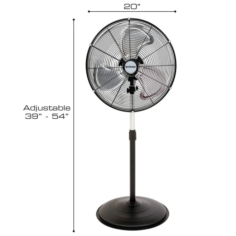 Hurricane Pro Series 20” High Velocity Oscillating Pedestal Stand Fan, 2 Pack