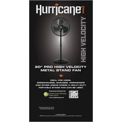 Hurricane Pro Series 20” High Velocity Oscillating Pedestal Stand Fan, 2 Pack