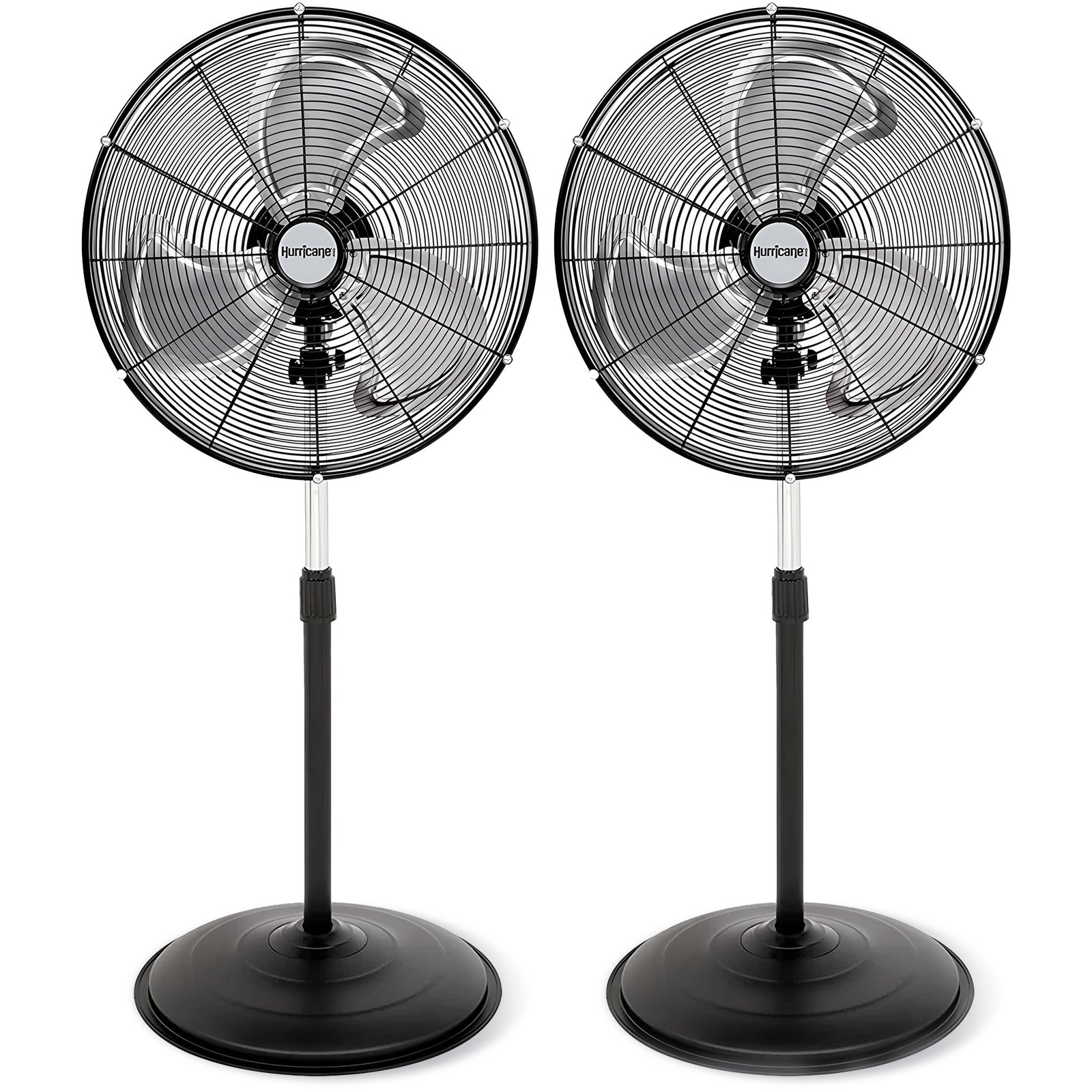 Hurricane Pro Series 20” High Velocity Oscillating Pedestal Stand Fan, 2 Pack - VMInnovations