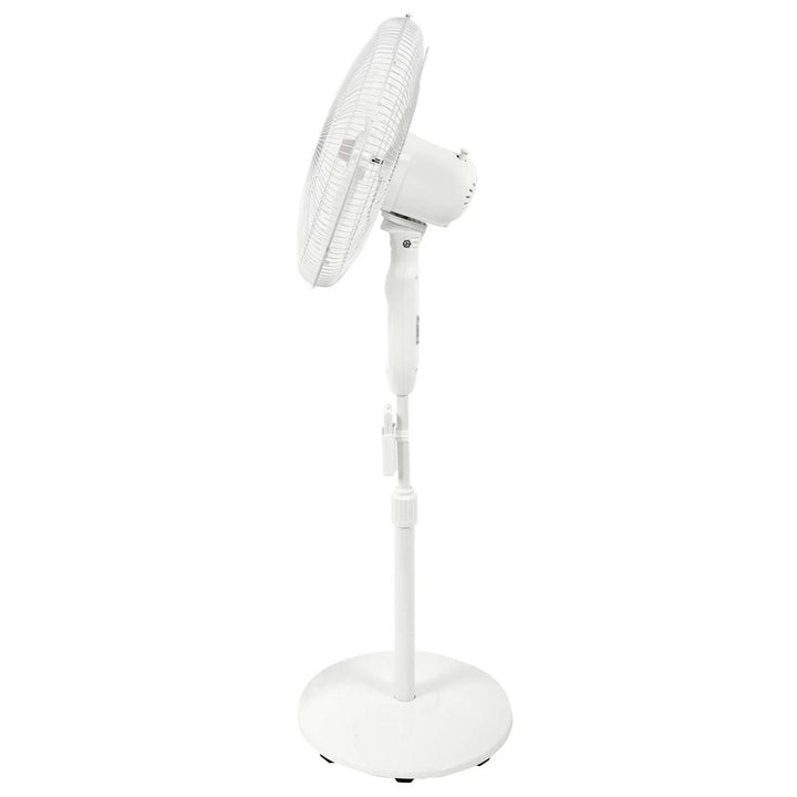 Hurricane Supreme 16 Inch 3 Speed Oscillating Stand Pedestal Fan, 2-Pack, White