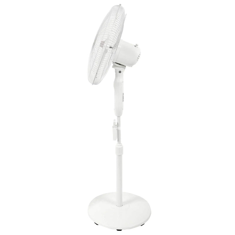 Hurricane Supreme 16 Inch 3 Speed Oscillating Stand Pedestal Fan, White (2 Pack)