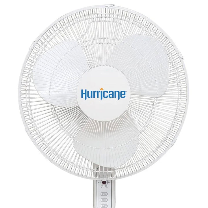 Hurricane Supreme 16 Inch 3 Speed Oscillating Stand Pedestal Fan, 2-Pack, White