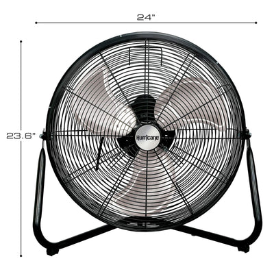 Hurricane Pro Series 20" High Velocity Metal Orbital Floor Fan, Black (2 Pack) - VMInnovations
