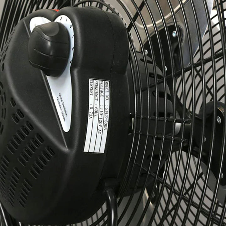 Hurricane Pro Series 20" High Velocity Metal Orbital Floor Fan, Black (2 Pack)