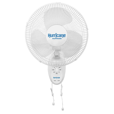 Hurricane Supreme 12 Inch Oscillating 3 Speed Portable Wall Mount Fan, 2 Pack - VMInnovations