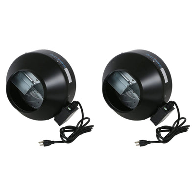 Hurricane 8" Commercial Grade Inline Wall Fan For HVAC & Ventilation (2 Pack) - VMInnovations