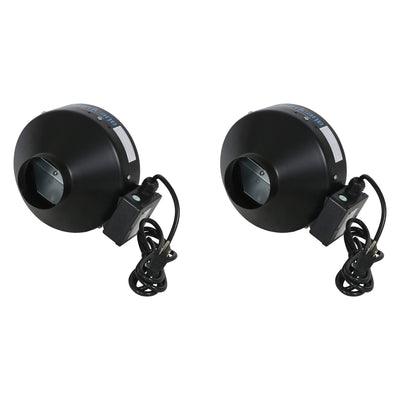 Hurricane 4" Commercial Grade Inline Wall Fan For HVAC & Ventilation (2 Pack) - VMInnovations