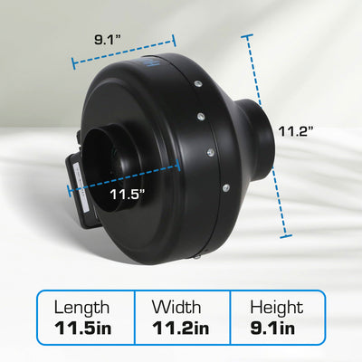 Hurricane 4" Commercial Grade Inline Wall Fan For HVAC & Ventilation (2 Pack) - VMInnovations