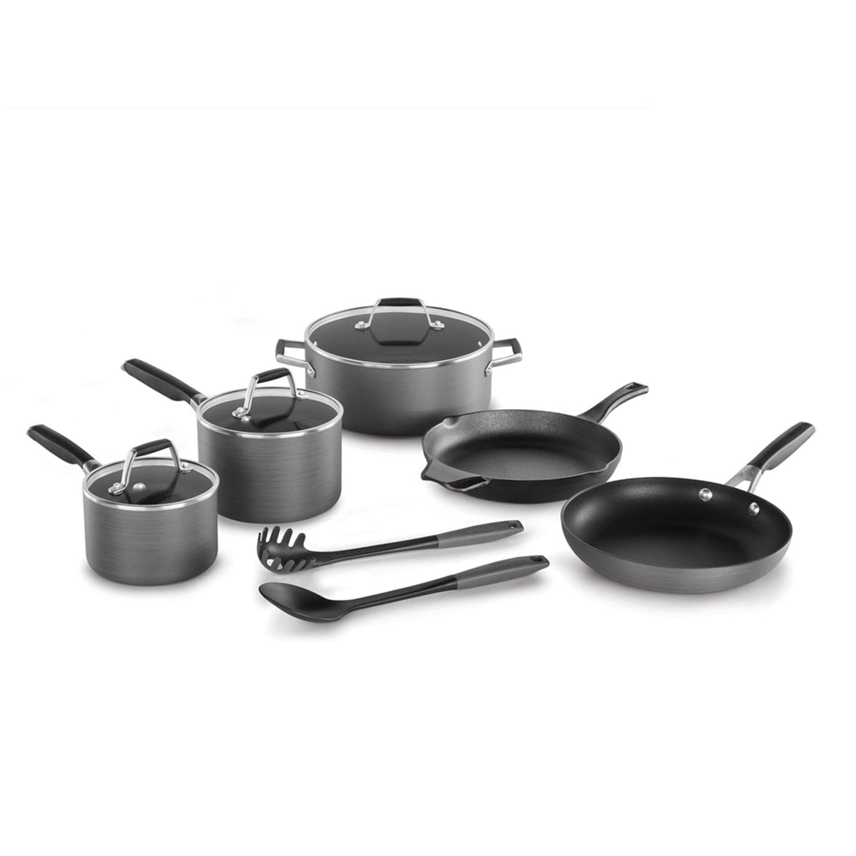 Calphalon Classic Hard Water Based Anodized Nonstick 10pc Cooking Set (Open Box) - VMInnovations