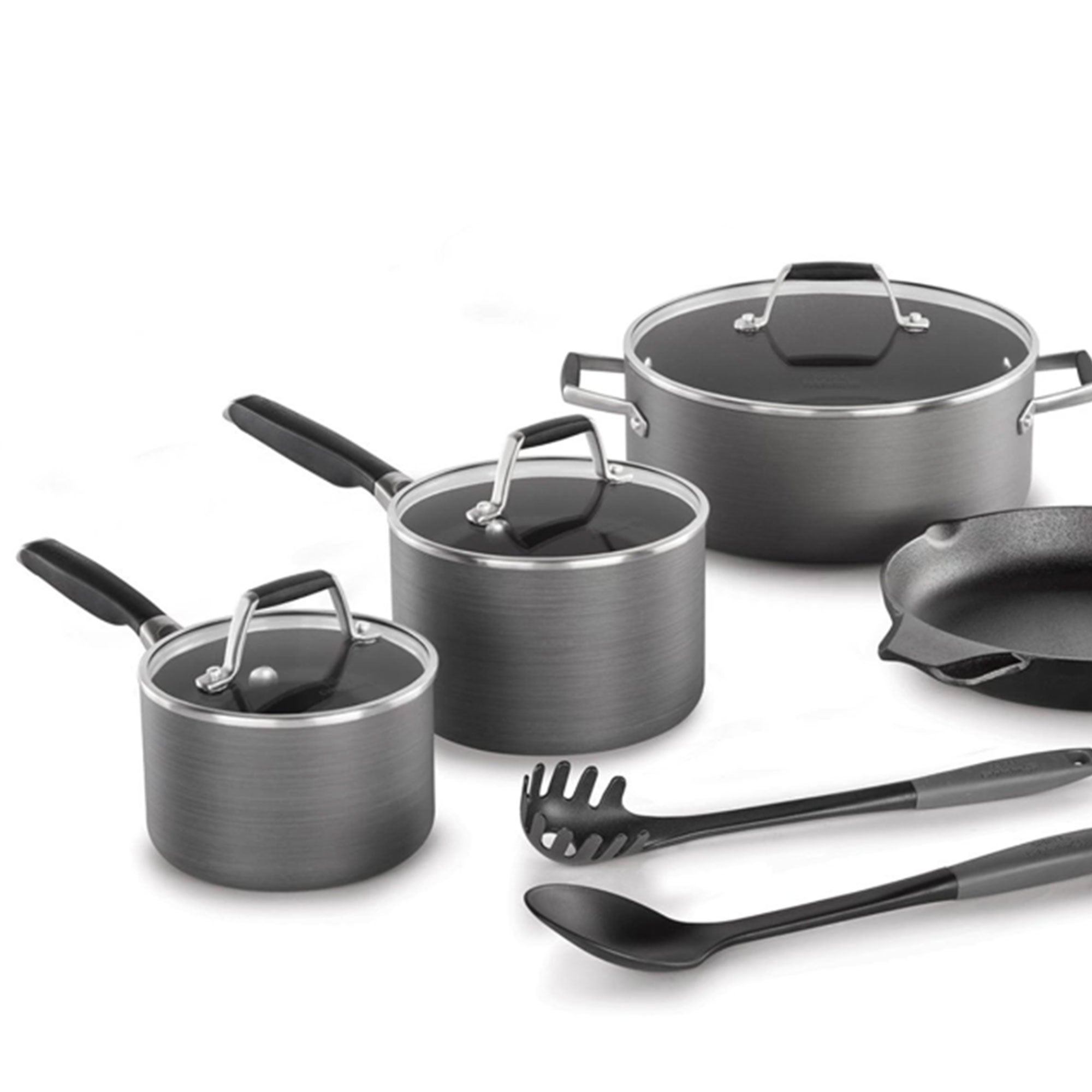 Calphalon Select Classic Hard Water Based Anodized Nonstick 10 Piece Cooking Set - VMInnovations