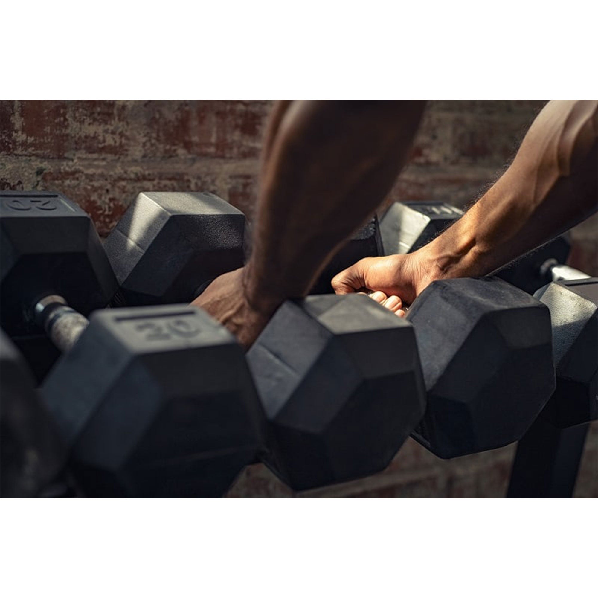 Signature Fitness Hex Dumbbells Strength Training Workout Set, 40 lbs (Open Box) - VMInnovations