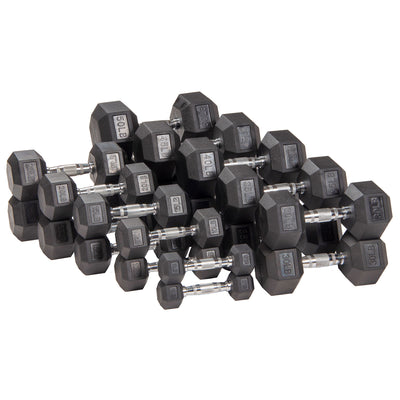 Signature Fitness Hex Dumbbells Strength Training Workout Set, 40 lbs (Open Box) - VMInnovations