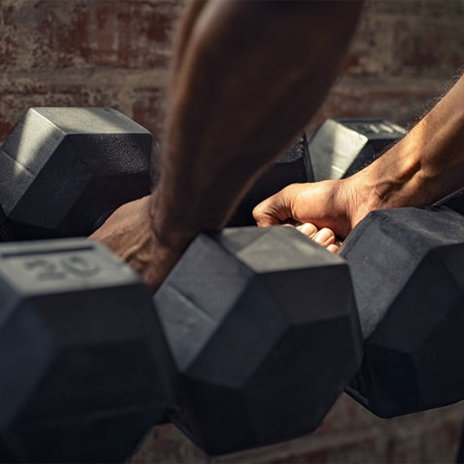 Signature Fitness Hex Dumbbells Strength Training Workout Equipment Set, 45 lbs - VMInnovations