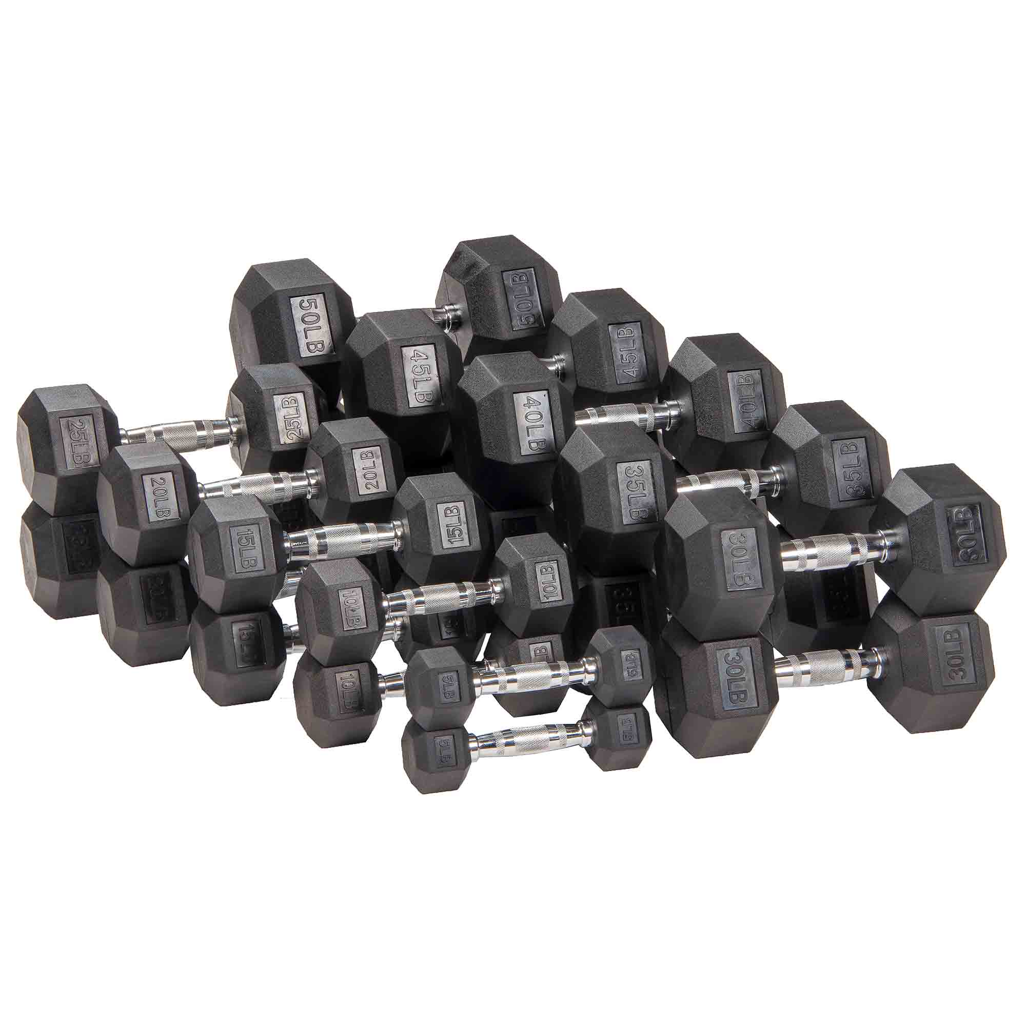 Signature Hex Dumbbells Strength Training Workout Equipment Set, 50 lbs(Used) - VMInnovations