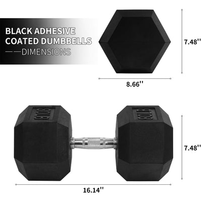 Signature Fitness Hex Single Dumbbell Strength Training Equipment,80lb(Open Box)