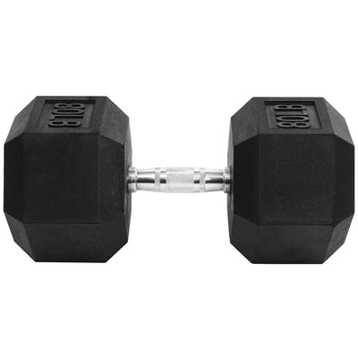 Signature Fitness Hex Single Dumbbell Strength Training Equipment,80lb(Open Box) - VMInnovations