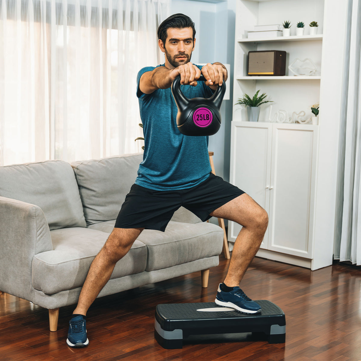 Sporzon! Kettle Bell Strength Training Set, 5, 10, 15, 20, 25lb (For Parts) - VMInnovations