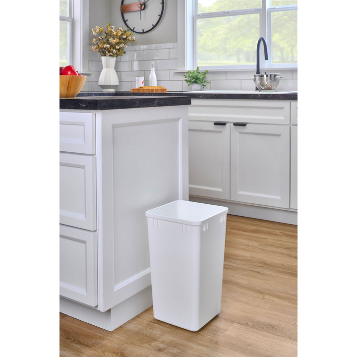 Rev-A-Shelf Polymer Replacement 27 qt. Trash Bin, White, 2 Pack, RV-1024-11-2