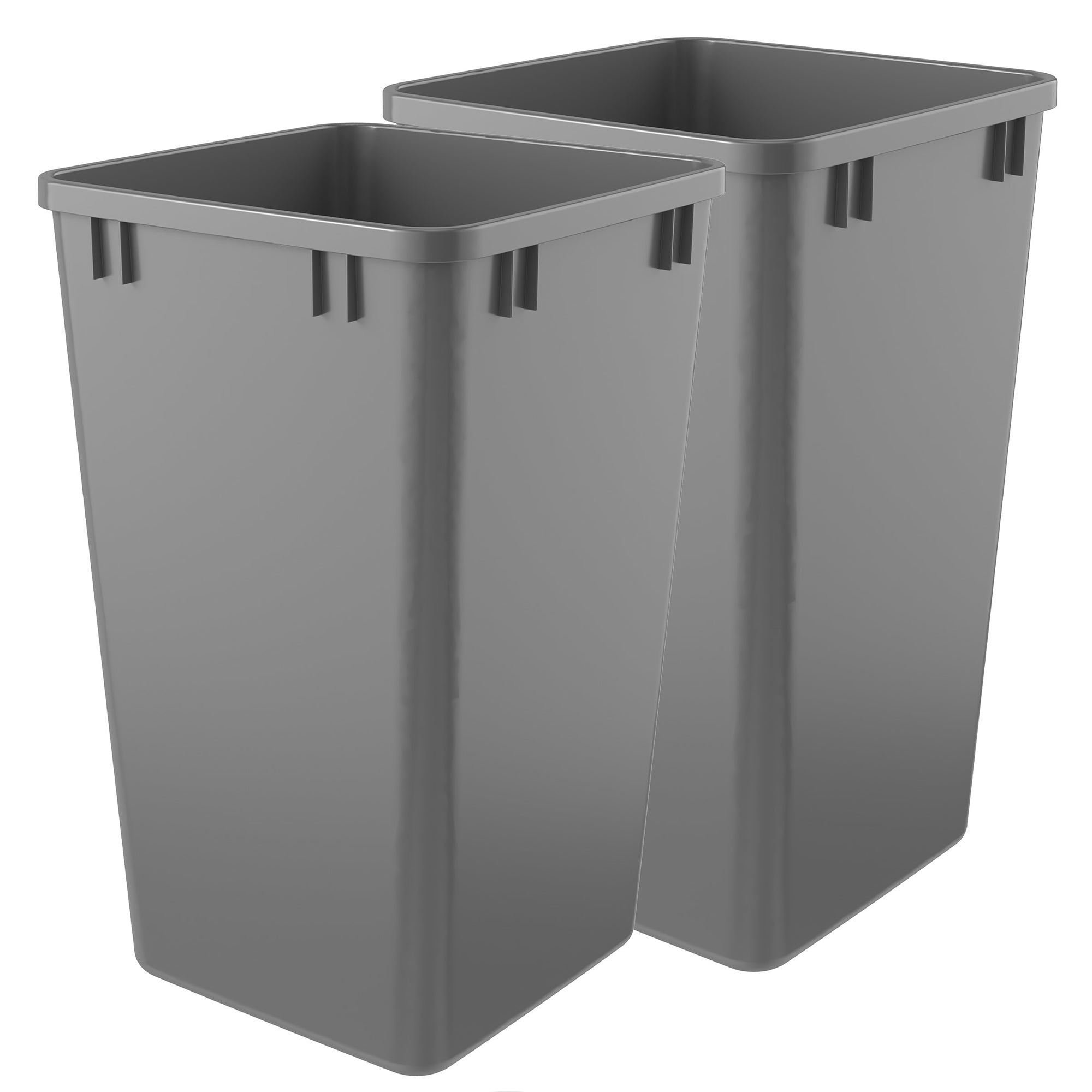 Rev-A-Shelf Polymer Replacement 27 qt. Trash Bin, Silver, 2 Pack, RV-1024-17-2 - VMInnovations