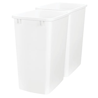 Rev-A-Shelf Polymer Replacement 35 qt. Trash Bin, White, 2 Pack, RV-35-11-2 - VMInnovations