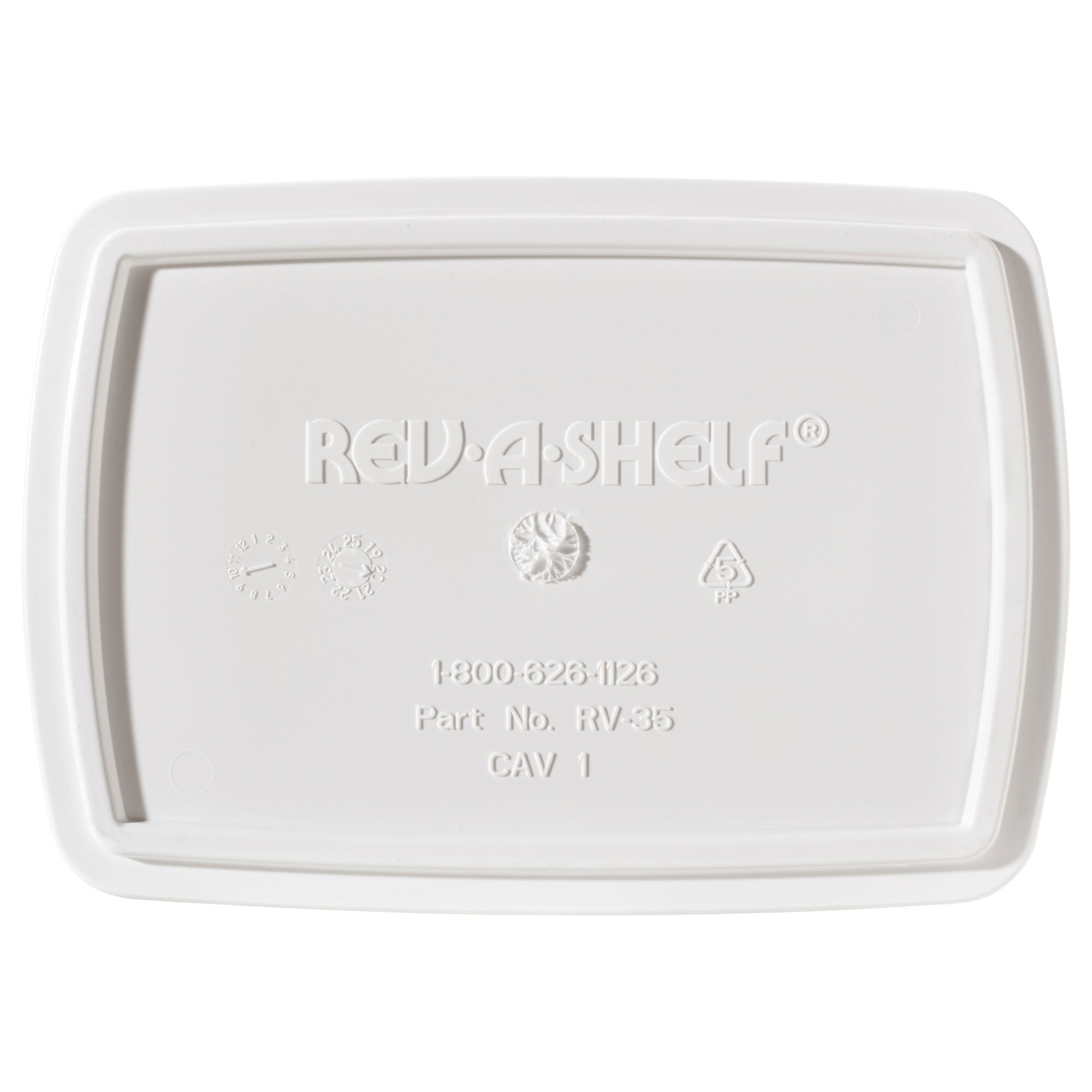 Rev-A-Shelf Polymer Replacement 35 qt. Trash Bin, White, 2 Pack, RV-35-11-2 - VMInnovations