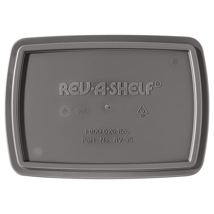 Rev-A-Shelf Polymer Replacement 35 qt. Trash Bin, Gray, 2 Pack, RV-35-13-2