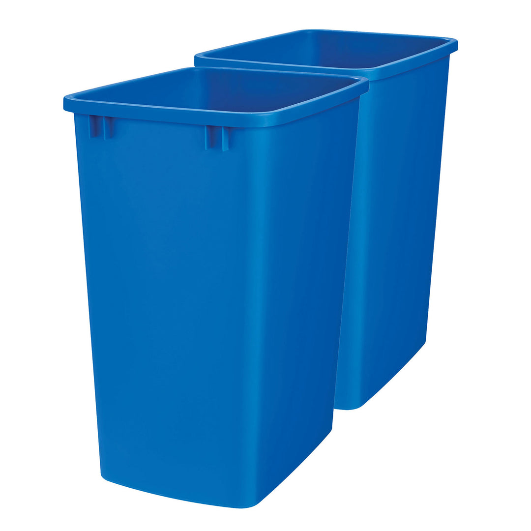 Rev-A-Shelf Polymer Replacement 35 qt. Trash Bin, Blue, 2 Pack, RV-35-22-2