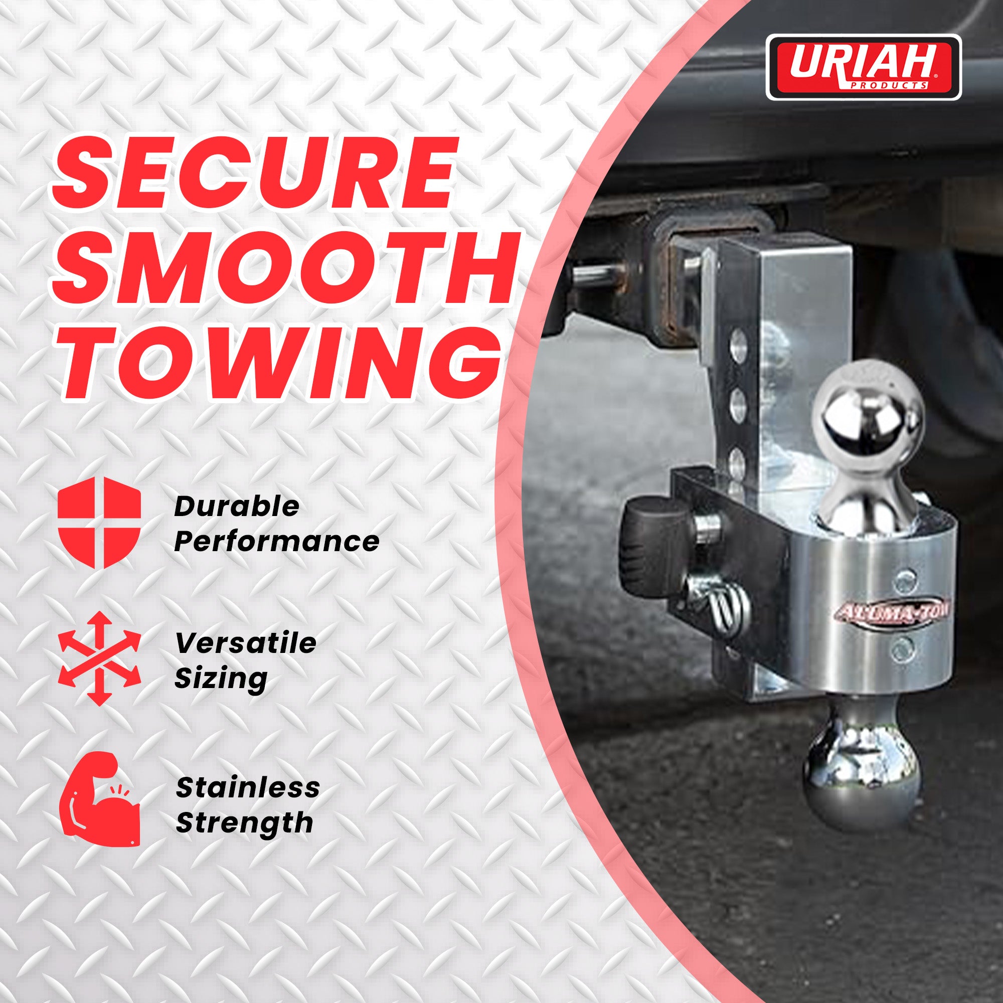 Aluma-Tow 2 5/16 Inch Powder Coated Hitch Ball Replacement, Chrome Plated Steel - VMInnovations