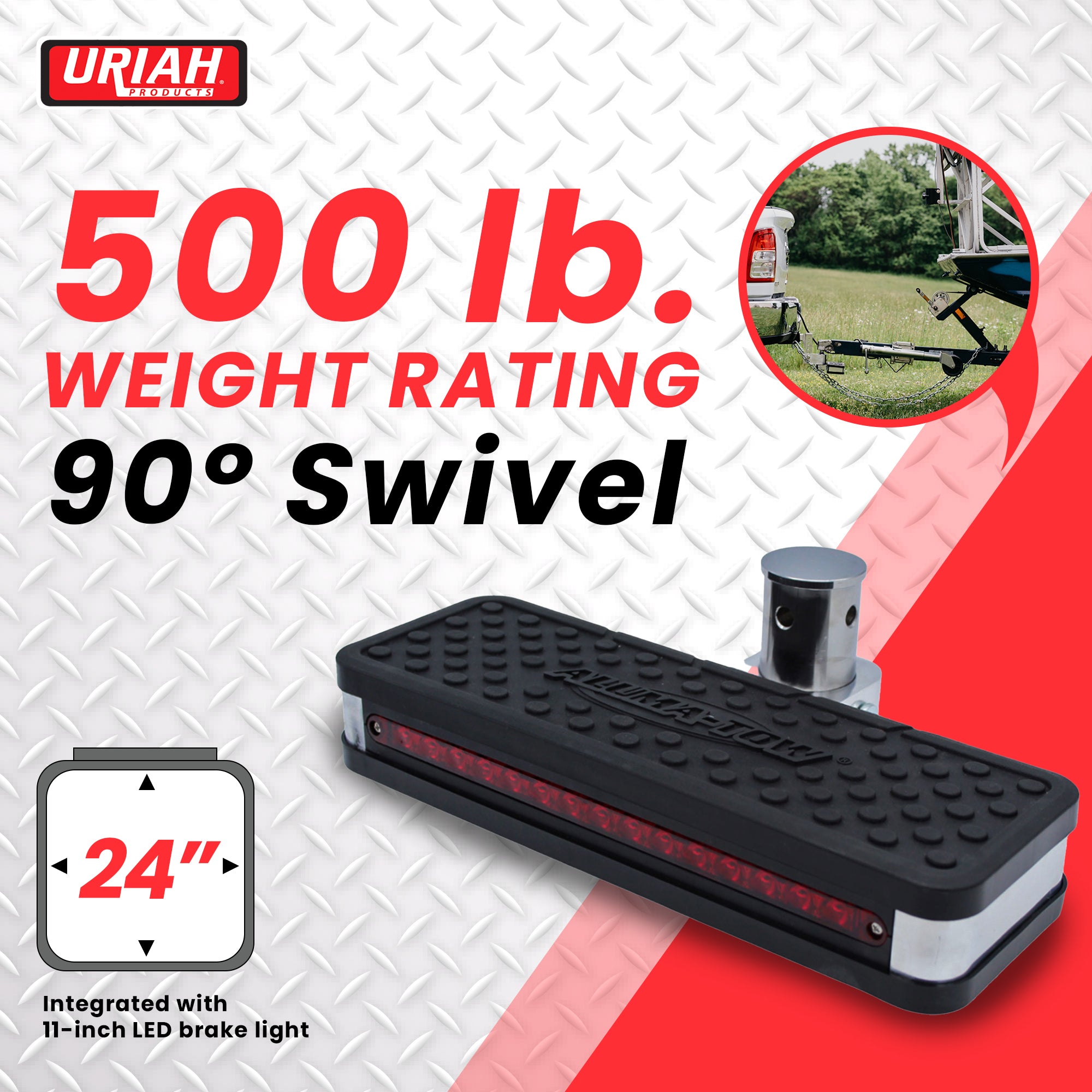 Aluma-Tow Aluminum Tow Step w/24In Long 4 Flat Trailer Electrical Connector(Used - VMInnovations