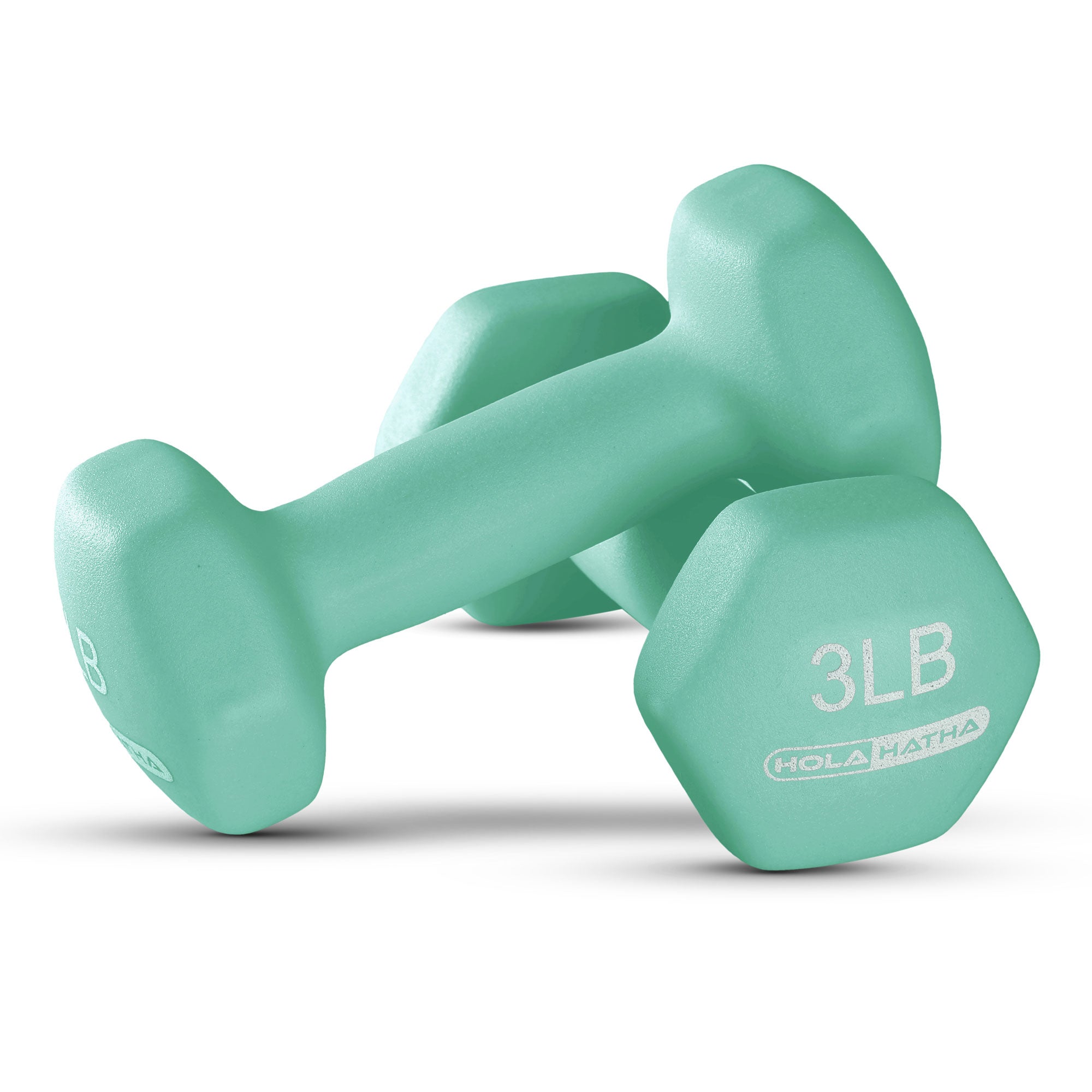 HolaHatha 1, 2 and 3 lb Neoprene Dumbbell Strength Training Set w/Rack(Open Box) - VMInnovations