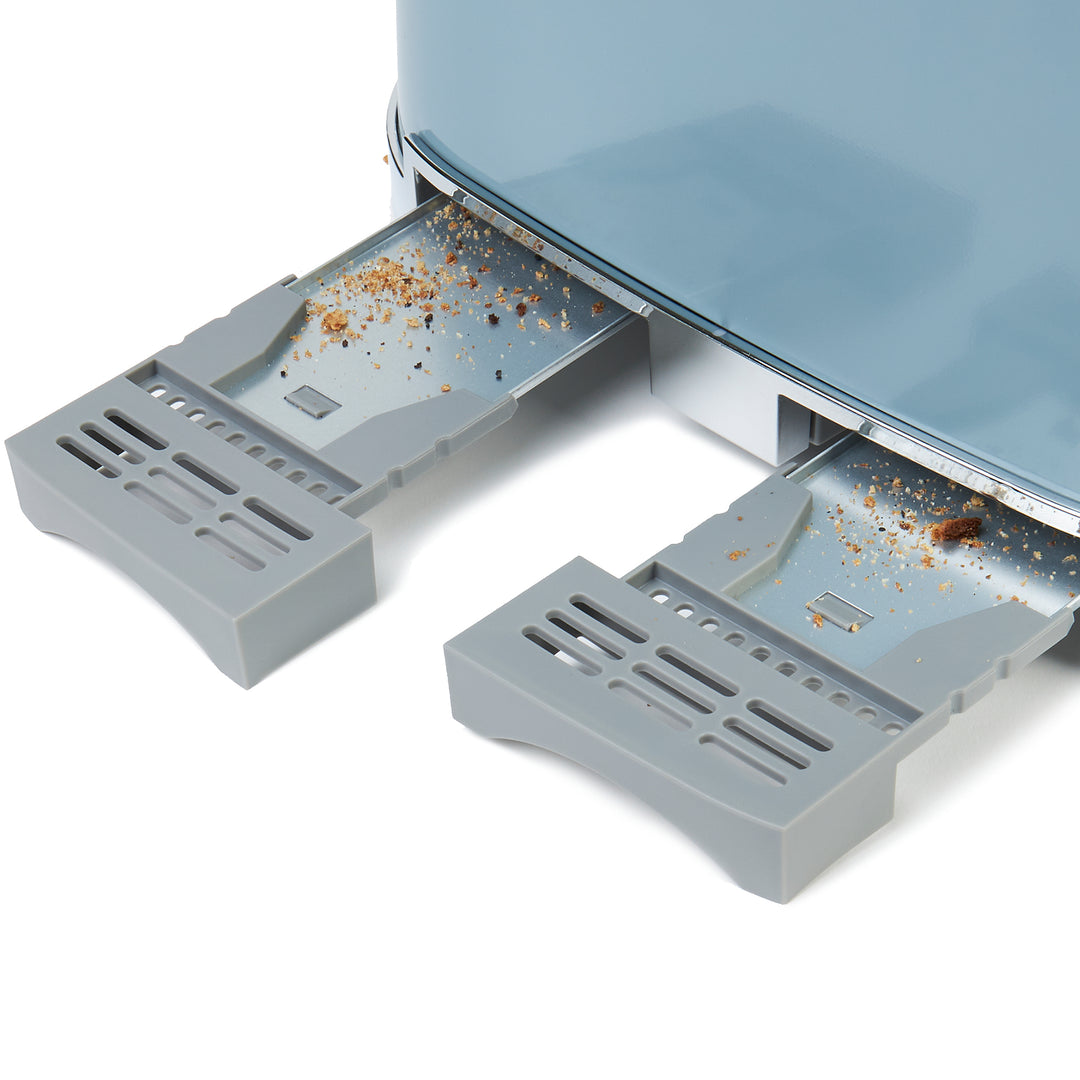 Haden Brighton Stainless Steel 4 Slice Toaster w/Extra Wide Slots, Blue (Used) - VMInnovations