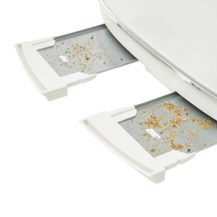 Haden 4 Slice Wide Slot Stainless Steel Toaster, Ivory & Chrome (Open Box)