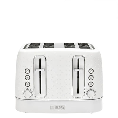 Haden 4 Slice Wide Slot Stainless Steel Toaster, Bright White & Chrome (Used)