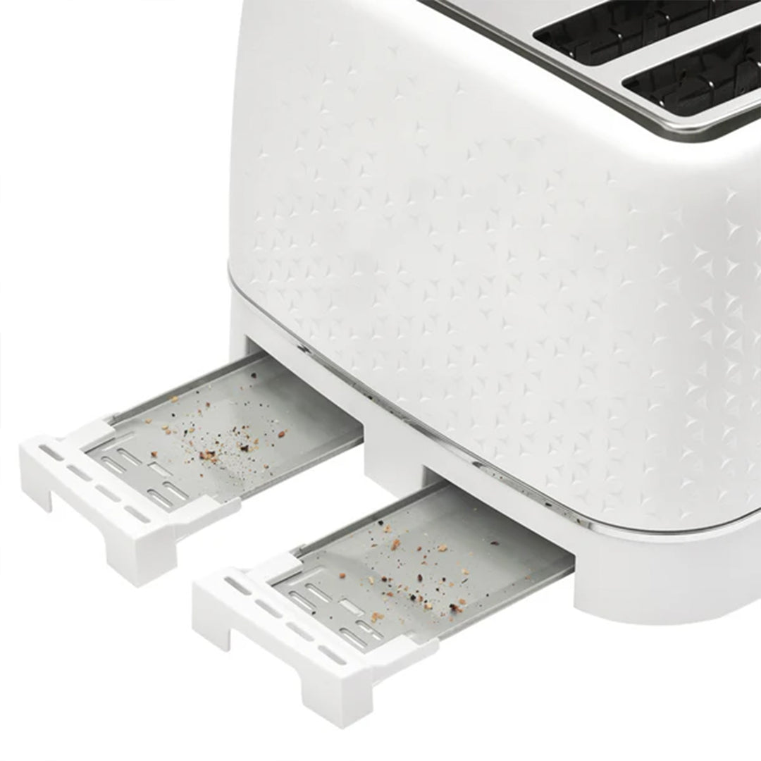 Haden 4 Slice Wide Slot Stainless Steel Toaster, Bright White & Chrome (Used) - VMInnovations