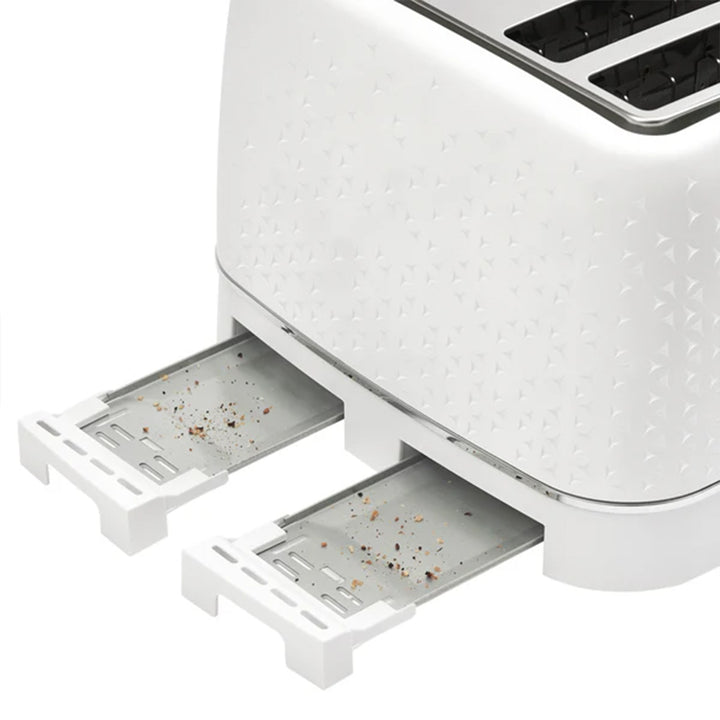 Haden 4 Slice Wide Slot Stainless Steel Toaster, Bright White & Chrome (Used) - VMInnovations