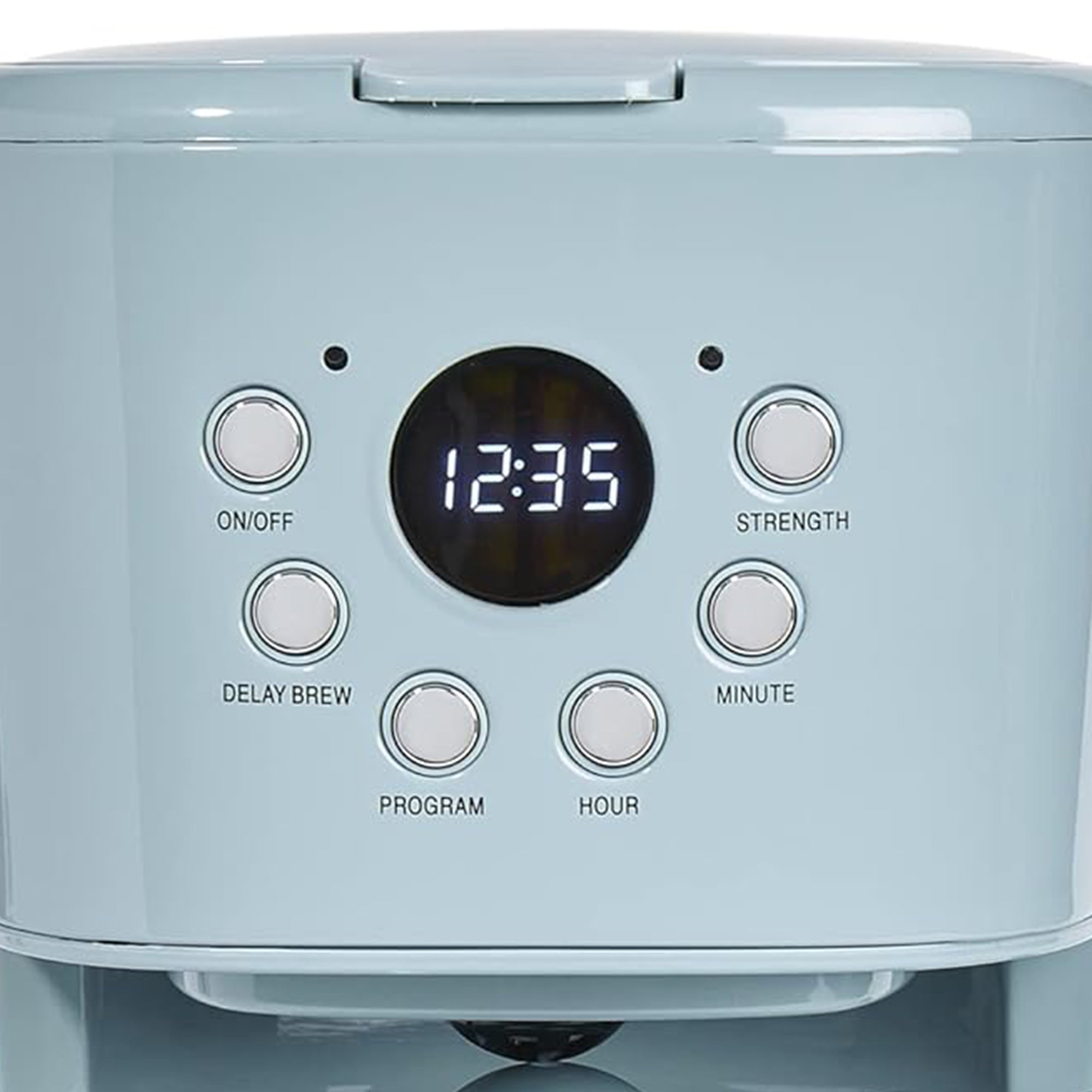 Haden Brighton 12 Cup Sleek Modern Nautical Coffee Maker, Sky Blue (Open Box) - VMInnovations