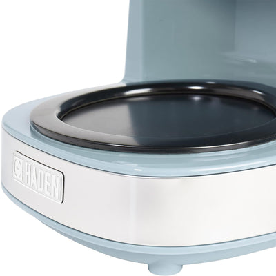 Haden Brighton 12 Cup Sleek Modern Nautical Coffee Maker, Sky Blue (Open Box) - VMInnovations