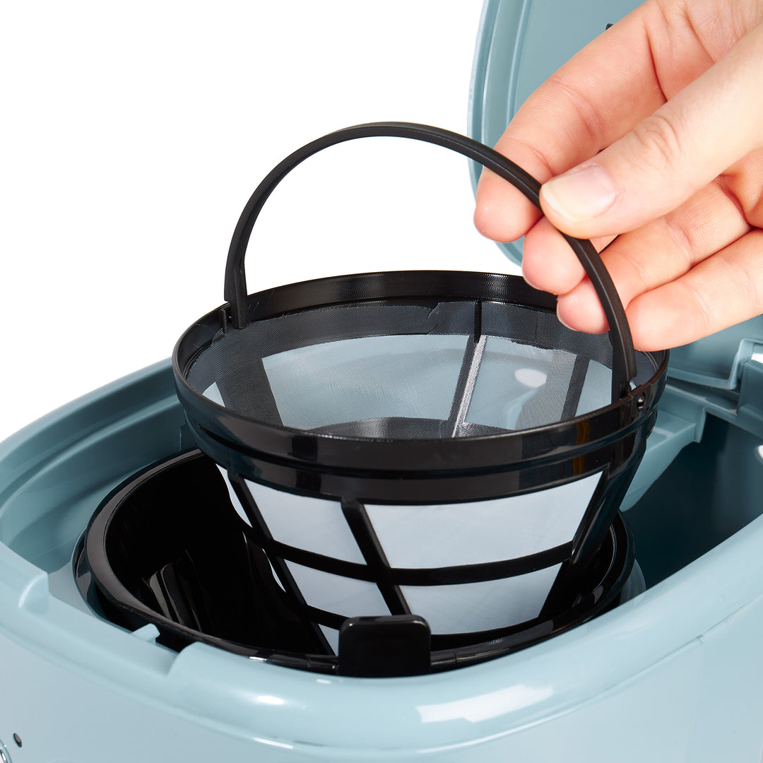 Haden Brighton 12 Cup Programmable Modern Nautical Coffee Maker, Sky Blue (Used)