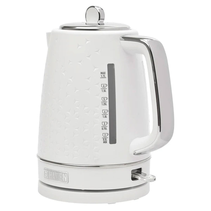 Haden Electric Kettle Textured w/Auto Shut Off & Light Indicator, White (Used) - VMInnovations