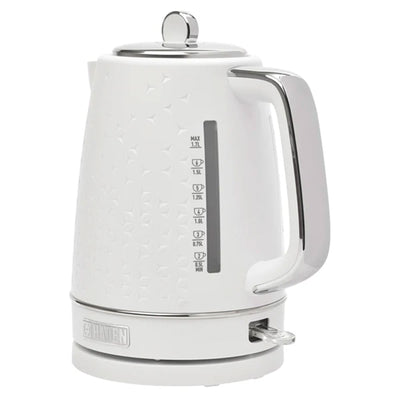 Haden Electric Kettle Textured w/Auto Shut Off & Light Indicator, White (Used)