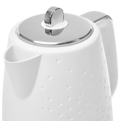 Haden Electric Kettle Textured w/Auto Shut Off & Light Indicator, White (Used)