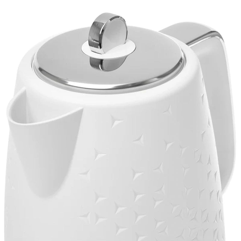 Haden Electric Kettle Textured w/Auto Shut Off & Light Indicator, White (Used)