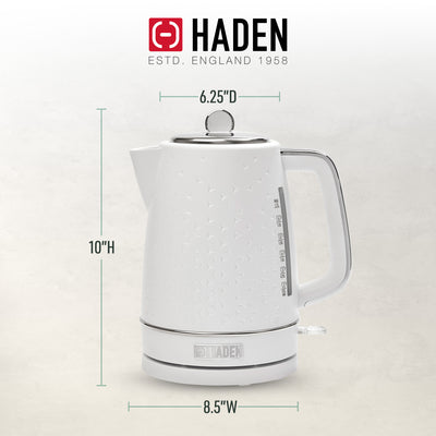Haden Starbeck Electric Kettle w/Auto Shut Off & Light Indicator,White(Open Box) - VMInnovations